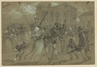 Afroamerikanische Soldaten in Little Rock, Arkansas, entlassen von Alfred Rudolph Waud