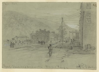 Genl. Stevensons Hauptquartier-Harpers Ferry von Alfred Rudolph Waud