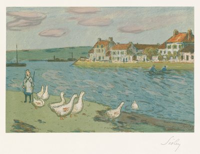 Ufer des Flusses Les Bords de rivière, 1897 von Alfred Sisley