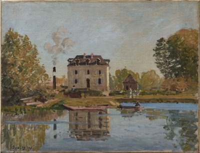 Fabrik am Ufer der Seine, Bougival von Alfred Sisley