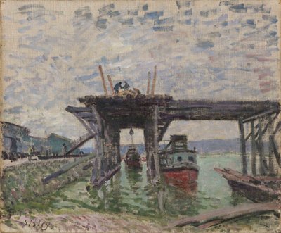 Brücke im Bau von Alfred Sisley