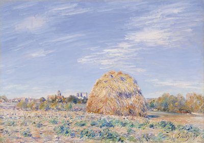 Heuhaufen am Ufer des Loing, 1891 von Alfred Sisley