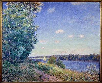 Der Weg am Wasser in Sahurs. Gemälde von Alfred Sisley (1839-1899) 1894 von Alfred Sisley