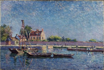 Die Schleuse von Saint-Mammès von Alfred Sisley