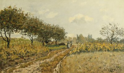 Der Weg auf dem Land; Le Chemin dans la Campagne, 1876 von Alfred Sisley