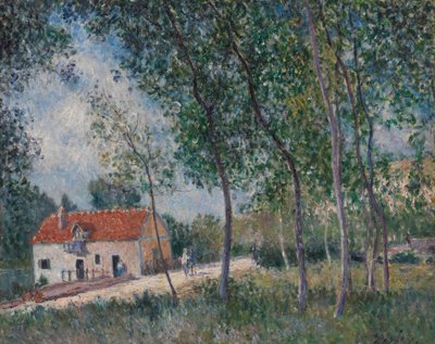Die Straße von Moret nach Saint-Mammès, 1883-85 von Alfred Sisley