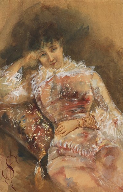 Porträt von Sarah Bernhardt von Alfred Emile Stevens