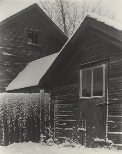 Scheune & Schnee von Alfred Stieglitz