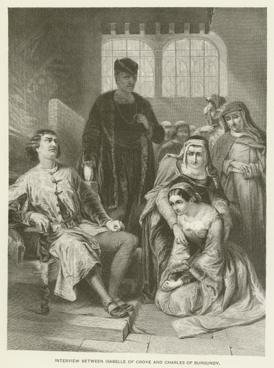 Interview zwischen Isabelle von Croye und Karl von Burgund von Alfred W. Elmore
