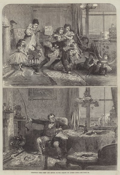 Weihnachtszeit, erstes und zweites Stockwerk von Alfred William Hunt