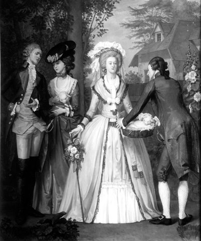 Marie-Antoinette (1755-93) von Habsburg-Lothringen, Königin von Frankreich und Navarra, als Schäferin in Trianon von Alfred Wilson Cox