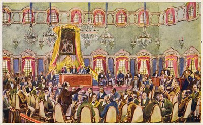 Genehmigung der portugiesischen Verfassung durch die Cortes von Alfredo Roque Gameiro