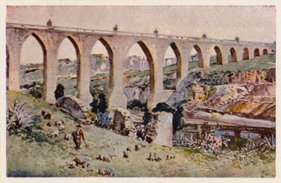 Aques Livres Aquädukt, Lissabon von Alfredo Roque Gameiro