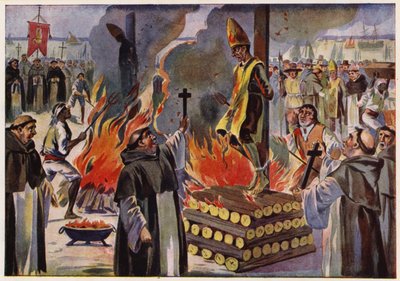 Hinrichtung durch Verbrennen unter der portugiesischen Inquisition von Alfredo Roque Gameiro