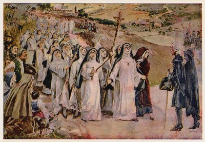 Aufstand der Nonnen von Odivelas, Portugal von Alfredo Roque Gameiro