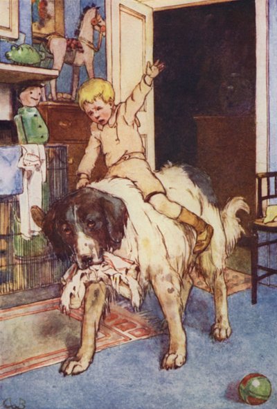 Mit Michael auf ihrem Rücken sitzend von Alice Bolingbroke (after) Woodward