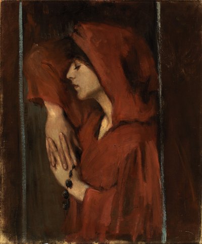 Frau mit roter Kapuze, spätes 19. - frühes 20. Jahrhundert von Alice Pike Barney
