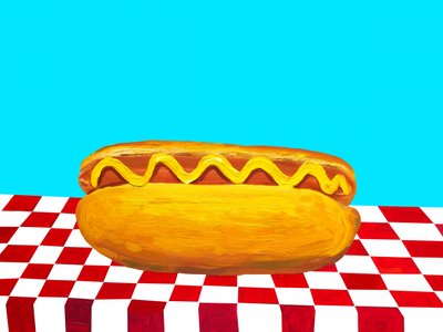 Klassisches Hot Dog Picknick von Alice Straker