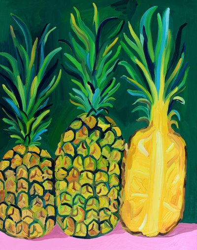 Lebendige tropische Ananas von Alice Straker