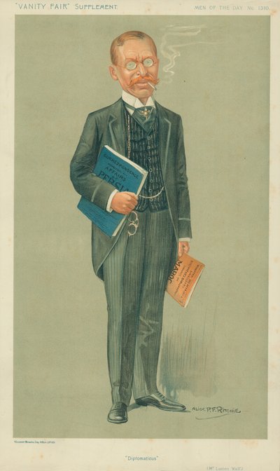 Mr. Lucien Wolf, Diplomaticus, 20. Dezember 1911, Vanity Fair Karikatur von Alick P. F. Ritchie