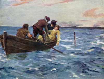 Freundliche Hände hoben sie ins Boot von Allan (after) Stewart