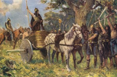 Königin Boudicca spricht zu den Briten von Allan (after) Stewart