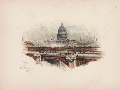 Bekanntes London: St. Pauls und Blackfriars Bridge von Allan F. Barraud