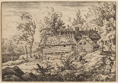 Pilger mit einem Hund, wahrscheinlich um 1645-1656 von Allart van Everdingen