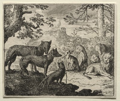 Reineke Fuchs: Die Verwandten von Reineke verlassen den Hof von Allart van Everdingen