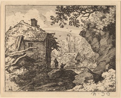 Strohhütte von hinten gesehen, wahrscheinlich um 1645-1656 von Allart van Everdingen