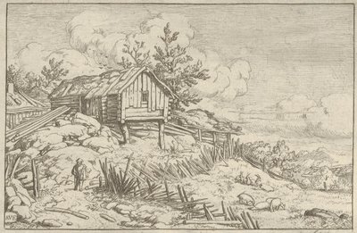 Der Mann am Eingang der ruinösen Hecke, 17. Jahrhundert von Allart van Everdingen