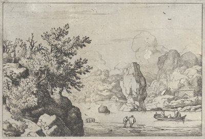 Der Felsen in der Mitte des Flusses, 17. Jahrhundert von Allart van Everdingen