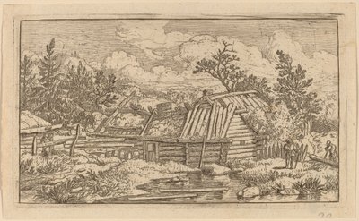 Zwei Balken schwimmen im Wasser, wahrscheinlich ca. 1645-1656 von Allart van Everdingen