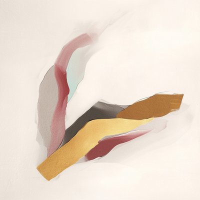 Moderne fließende Goldabstraktion von Alma