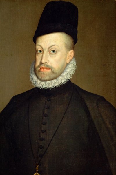 Porträt von Philipp II., 1527-1598, König von Spanien und Portugal, 1568 von Alonso Sánchez Coello