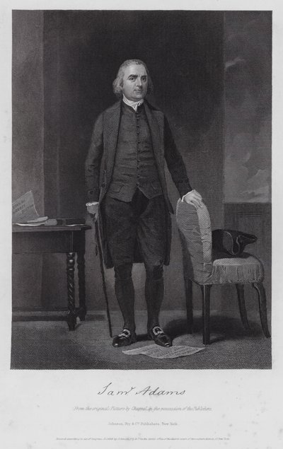 Samuel Adams (Stich) von Alonzo (after) Chappel