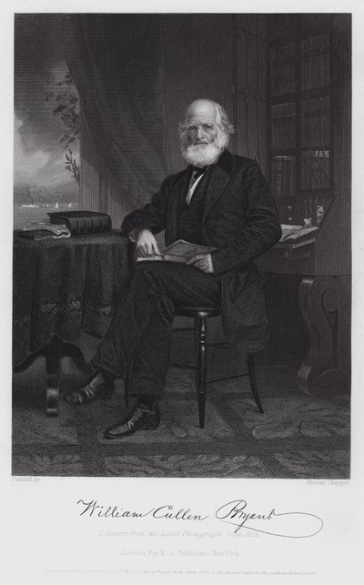 William Cullen Bryant (Gravur) von Alonzo (after) Chappel