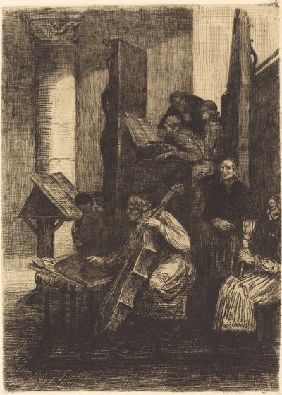 Chor in einer spanischen Kirche von Alphonse Legros