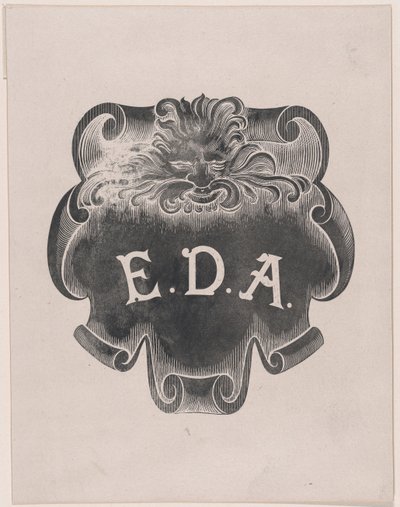 Gegenabdruck eines Namensschildes für Edward D. Adams von Alphonse Legros