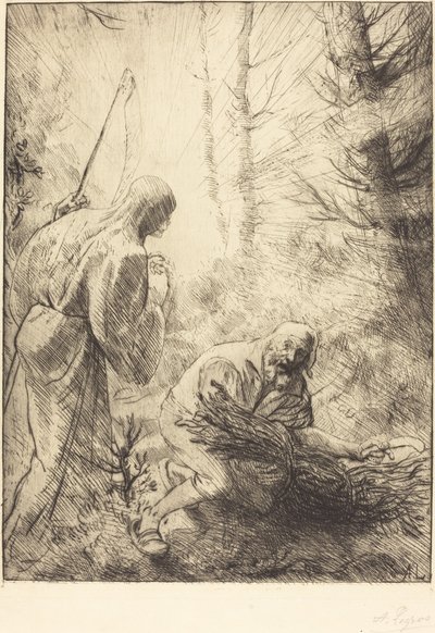 Der Tod und der Holzfäller, 2. Platte von Alphonse Legros