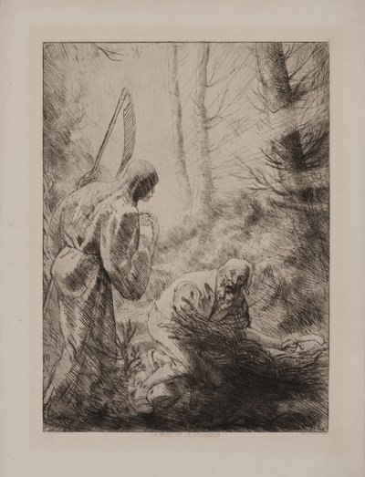 Der Tod und der Holzfäller von Alphonse Legros