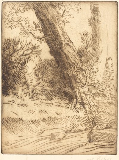 Am Rande eines Baches (Bord de ruisseau) von Alphonse Legros