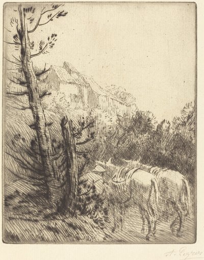 Bauernhof auf dem Hügel La ferme sur le coteau von Alphonse Legros