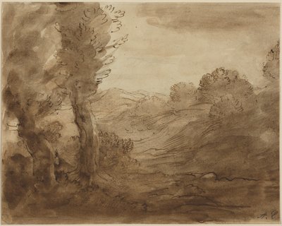 Fußweg in Burgund von Alphonse Legros