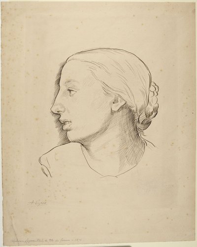 Kopf einer Frau von Alphonse Legros