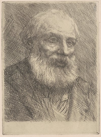 Kopf eines alten Mannes (Tête de vieillard) von Alphonse Legros