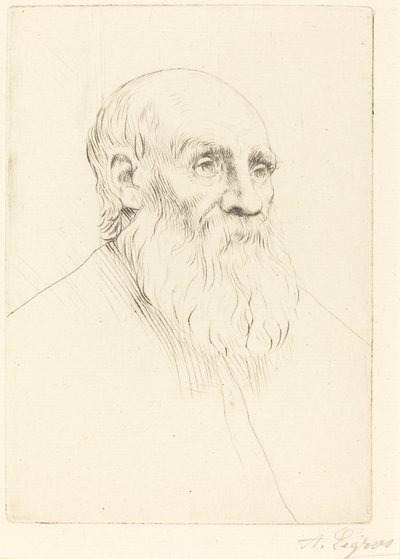 Kopf eines alten Mannes Etude de tête von Alphonse Legros