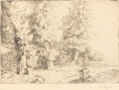 Im Wald von Fontainebleau von Alphonse Legros