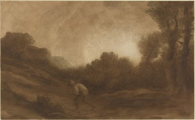 Landschaft, Abend von Alphonse Legros