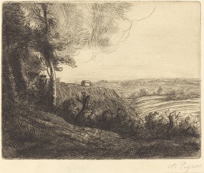 Landschaft: Weg nach Horville von Alphonse Legros